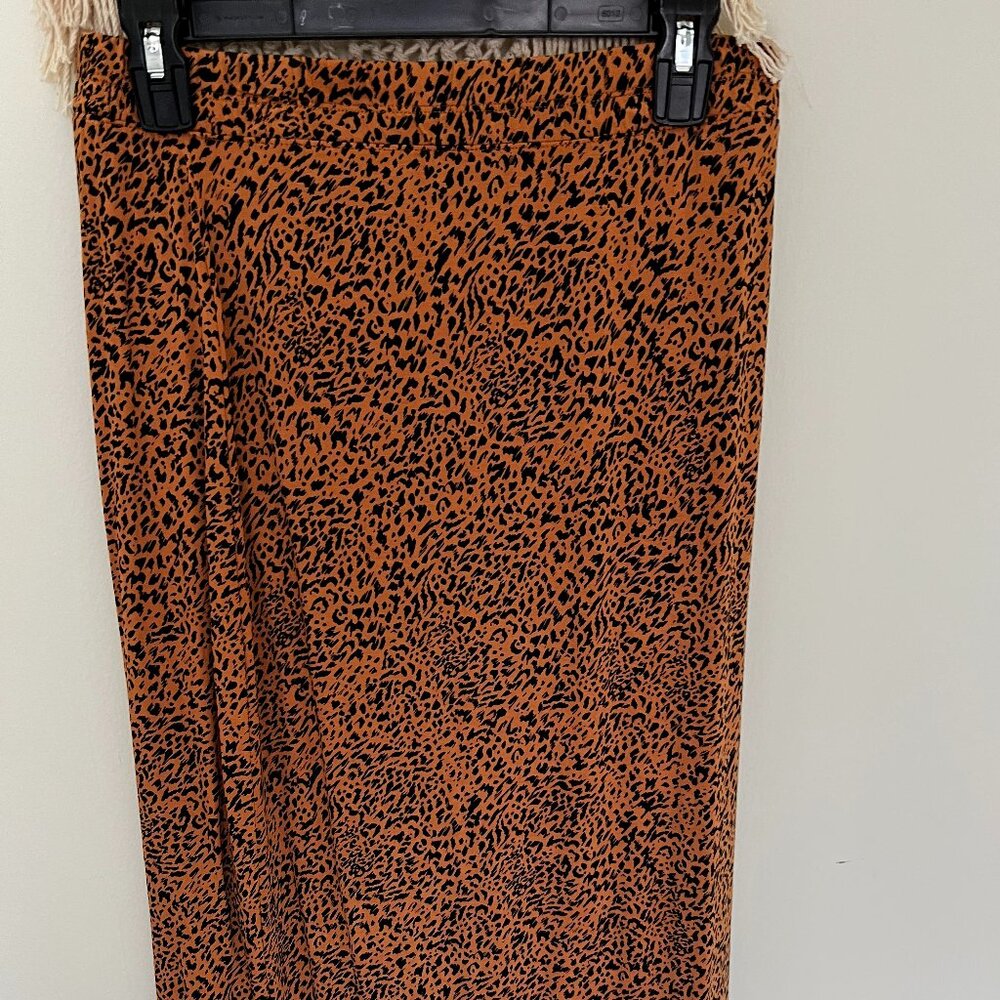 Women's Pull-On Animal Print Knit Midi Skirt